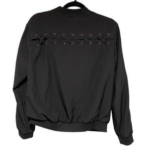Lace-Up Bomber Jacket